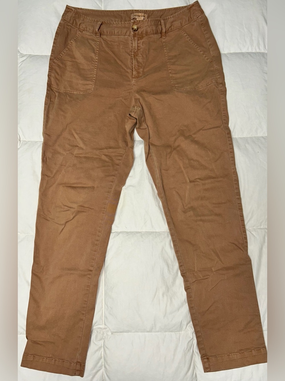 Coldwater Creek tan khaki pants sz 12 front and rear pockets smoke free home